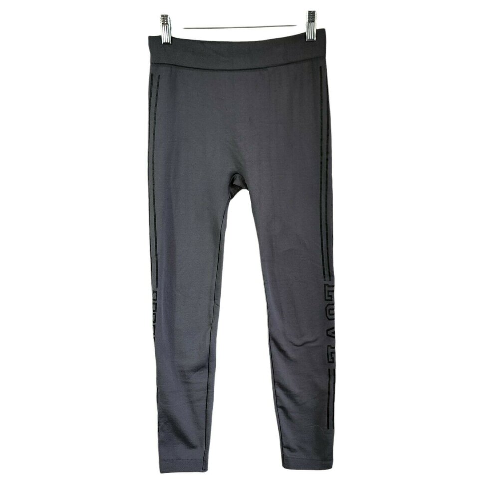 Coco Limon Women's Seamless Leggings Joggers Yoga Pants Fitness Gray/Black L/XL